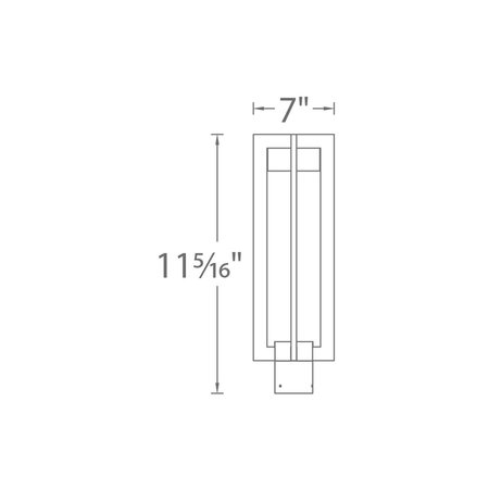 Dweled Chamber 20in LED Outdoor Post Mount 3000K in Black PM-W486